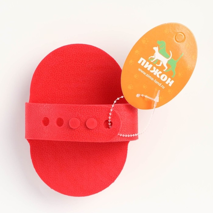 Расчёска-наладонник с металлическими зубьями, 13 х 8,5 см, красная Расчёска-наладонник с металлическими зубьями, 13 х 8,5 см, красная