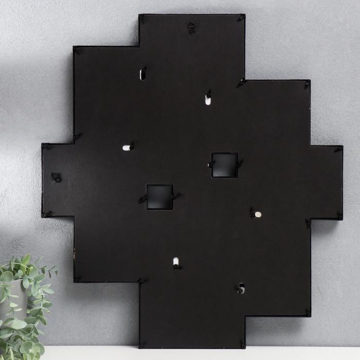 Фоторамка пластик на 10 фото 10х15 см  Фоторамка пластик на 10 фото 10х15 см "Пассаж" чёрная 55х48,5 см