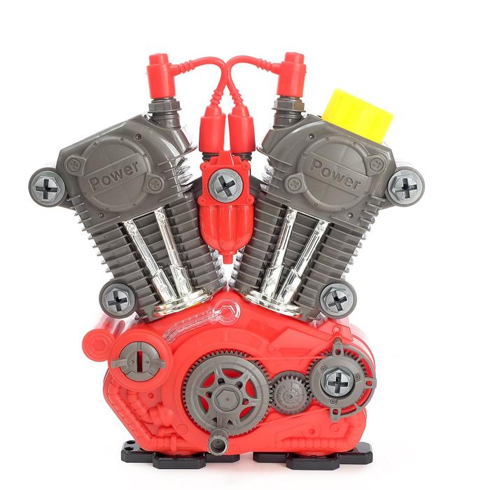Конструктор «Двигатель внутреннего сгорания», световые и звуковые эффекты, 31 деталь Конструктор «Двигатель внутреннего сгорания», световые и звуковые эффекты, 31 деталь