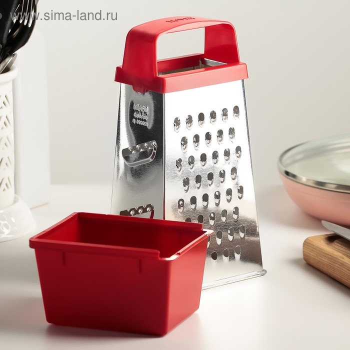 Тёрка Доляна «Универсал», 4 грани, контейнер 450 мл, 27×12×0,9 см, цвет МИКС Тёрка Доляна «Универсал», 4 грани, контейнер 450 мл, 27×12×0,9 см, цвет МИКС