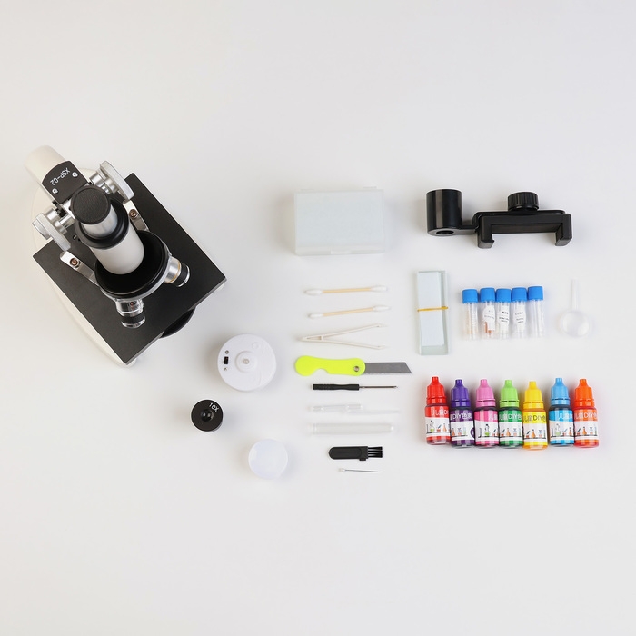 Микроскоп лабораторный кратность 40,100,1000, подсветка Микроскоп лабораторный кратность 40,100,1000, подсветка