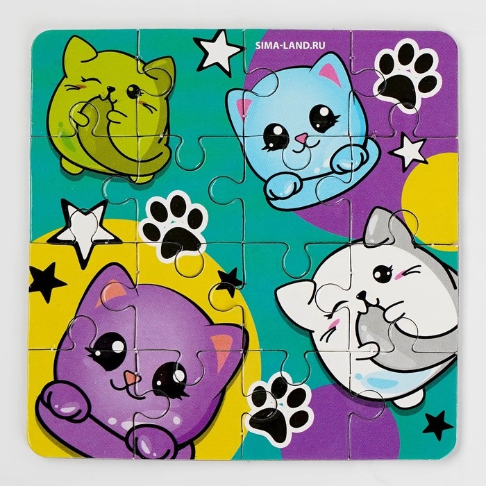 Антистресс сквиш мялка с пазлом «Котики» Антистресс сквиш мялка с пазлом «Котики»