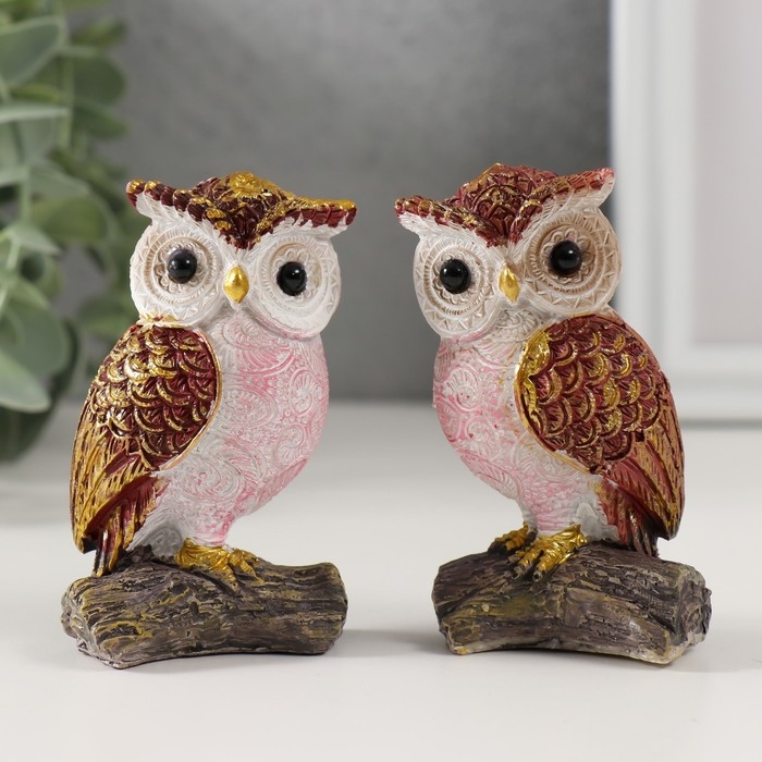 Сувенир полистоун Сувенир полистоун "Филин на ветке" МИКС 3,5х5х8 см