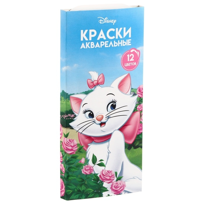 Акварель медовая «Кошечка Мари», 12 цветов, в картонной коробке, без кисти Акварель медовая «Кошечка Мари», 12 цветов, в картонной коробке, без кисти