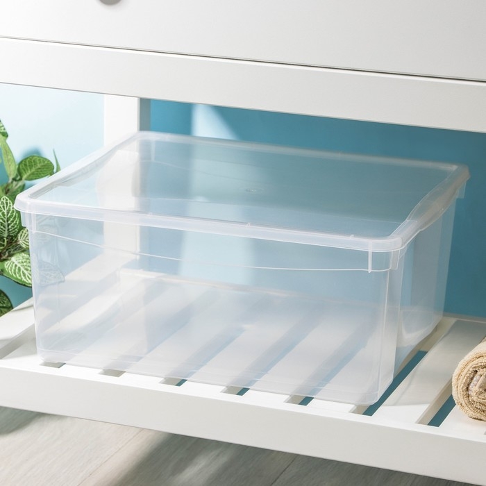 Ящик для хранения, прямоугольный «Кристалл», 18 л Ящик для хранения, прямоугольный «Кристалл», 18 л