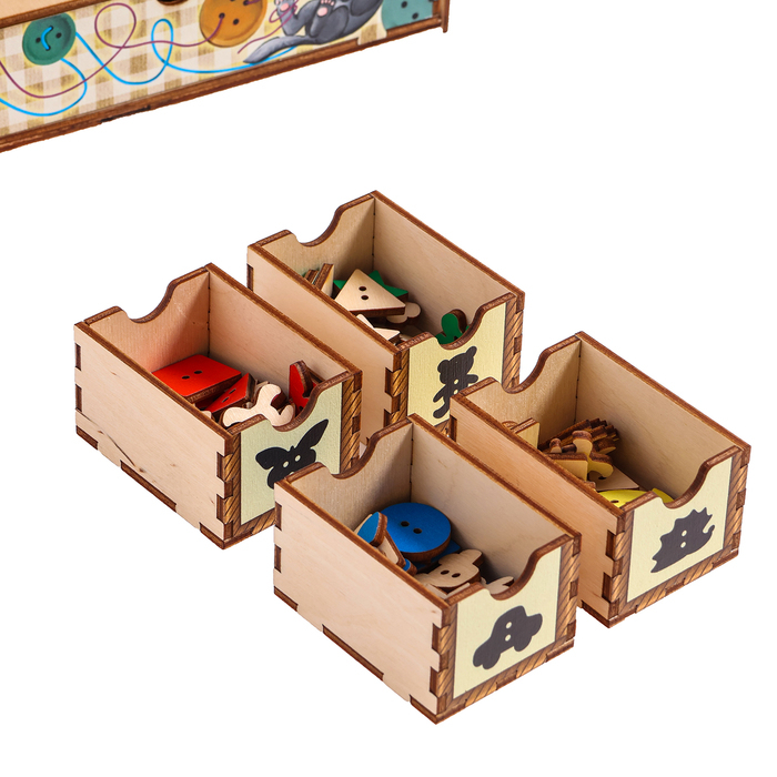 Волшебный комодик «Пуговки», 64 пуговки Волшебный комодик «Пуговки», 64 пуговки