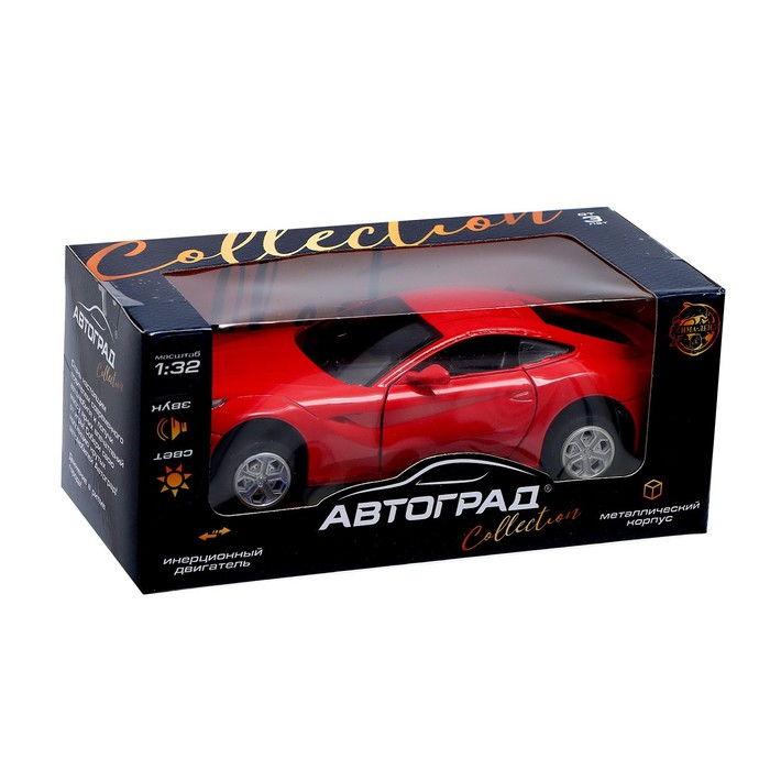 Машина металлическая «Спорткар», инерционная, свет и звук, масштаб 1:30 Машина металлическая «Спорткар», инерционная, свет и звук, масштаб 1:30