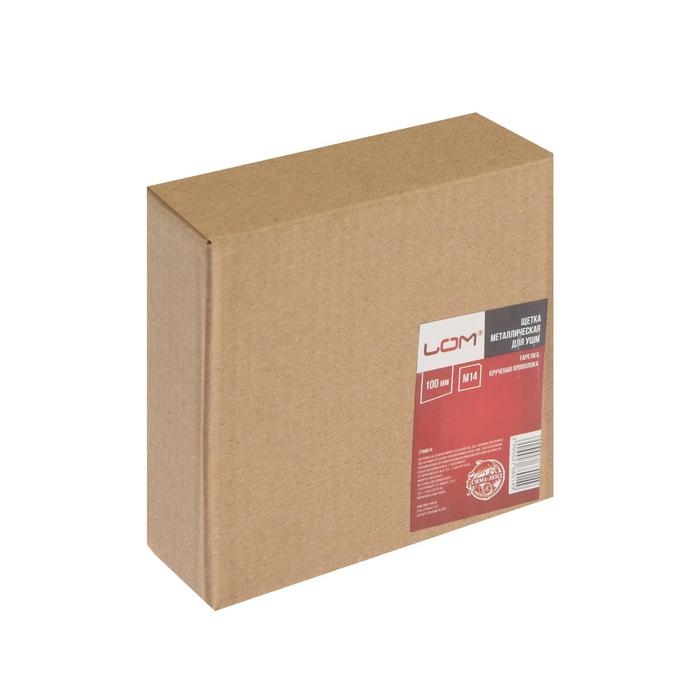 Щетка металлическая для УШМ ЛОМ, крученая проволока,  Щетка металлическая для УШМ ЛОМ, крученая проволока, "тарелка", М14, 100 мм