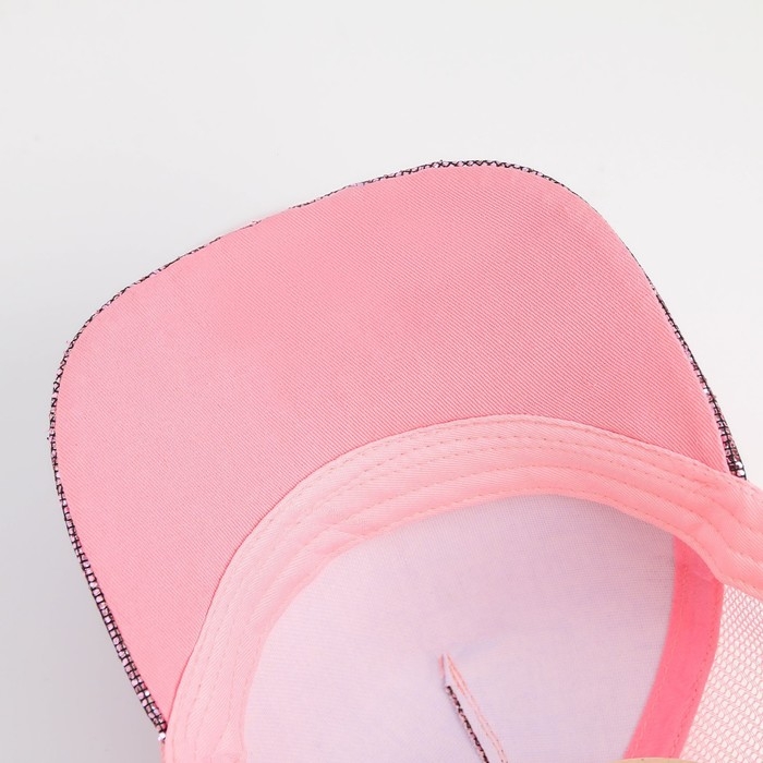 Кепка женская со стразами Time to Glow, цвет розовый, р-р 56