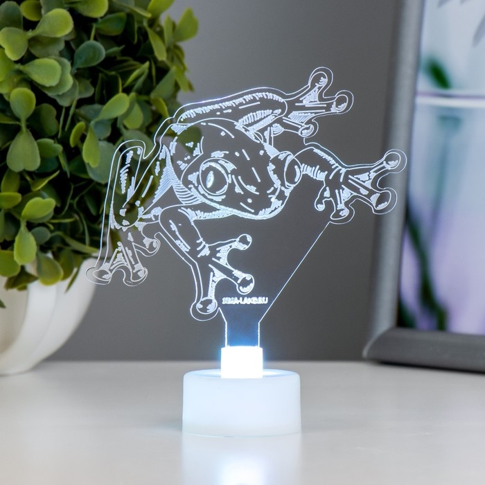 Светильник Светильник "Лягушка" LED RGB 6 цветов от батареек LR1130, 3шт 10х9,5 см RISALUX