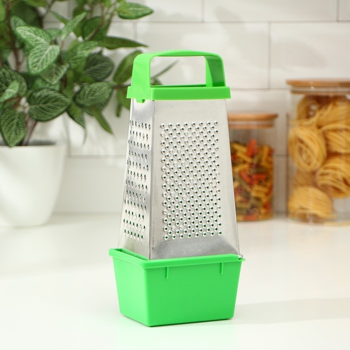 Тёрка Доляна «Универсал», 4 грани, контейнер 450 мл, 27×12×0,9 см, цвет МИКС Тёрка Доляна «Универсал», 4 грани, контейнер 450 мл, 27×12×0,9 см, цвет МИКС