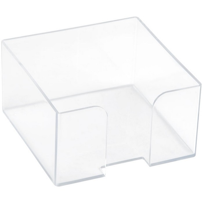 Подставка для бумажного блока Стамм, 90 х 90 х 50 мм, пластик, прозрачная