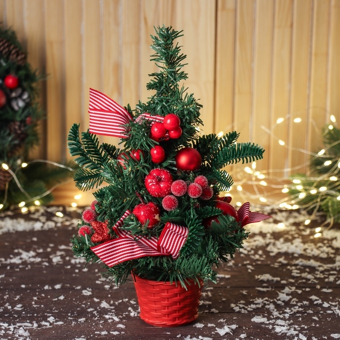 Ёлка декор  Ёлка декор "Снежное яблочко" 29х16 см