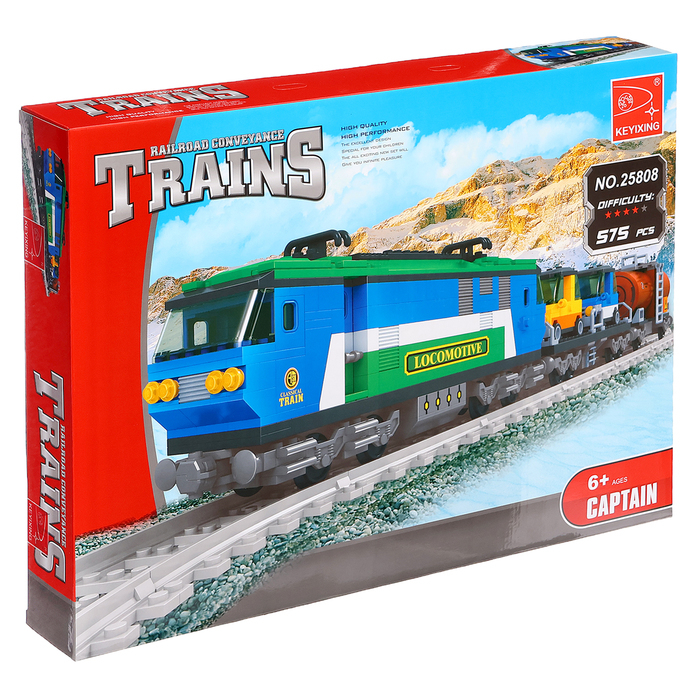 Конструктор «Грузовой электропоезд», 573 детали Конструктор «Грузовой электропоезд», 573 детали