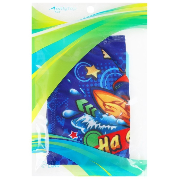 Шапочка для плавания детская ONLYTOP «На волне», тканевая, обхват 46-52 см Шапочка для плавания детская ONLYTOP «На волне», тканевая, обхват 46-52 см