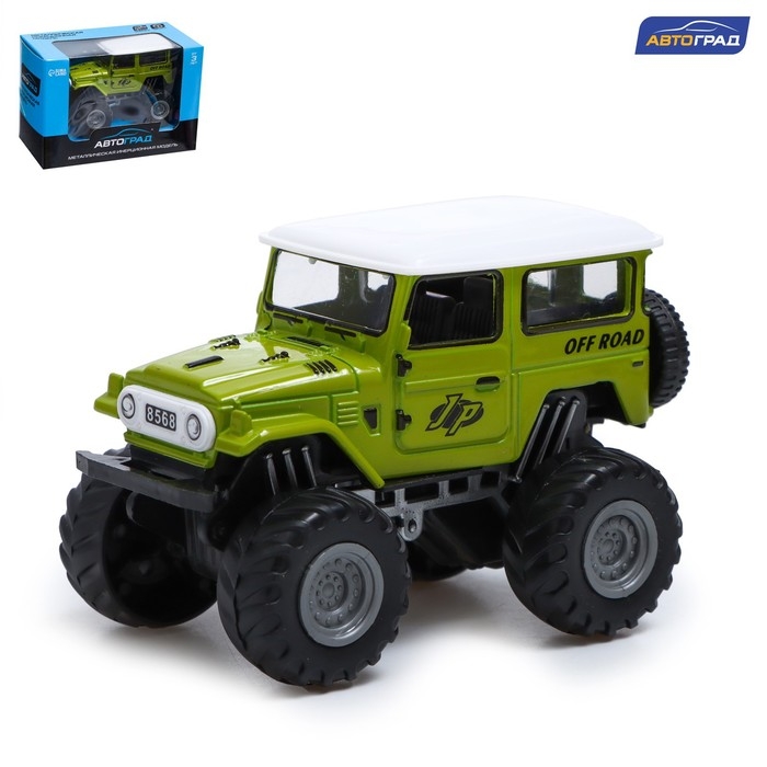 Машина металлическая «Биг-фут», инерционная, цвет зелёный Машина металлическая «Биг-фут», инерционная, цвет зелёный