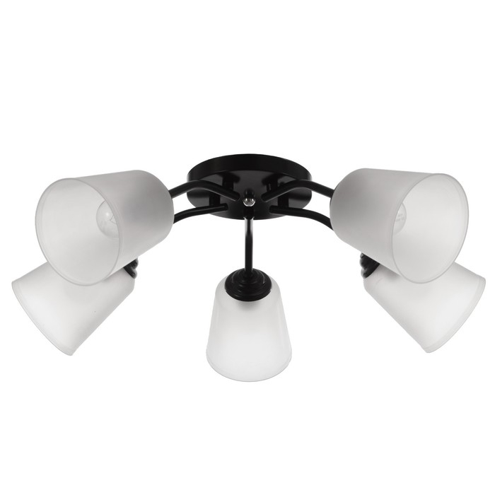 Люстра Люстра "Онлайн" (цилиндр) 5х15Вт Е27 МОДЕЛЬ: BR 00238 черный/прозрачный