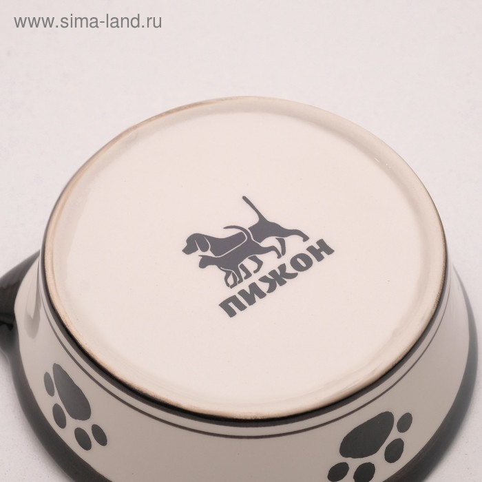 Миска керамическая  Миска керамическая "Подмигивающий кот" 200 мл  11 х 4,8 см, бело-черная,