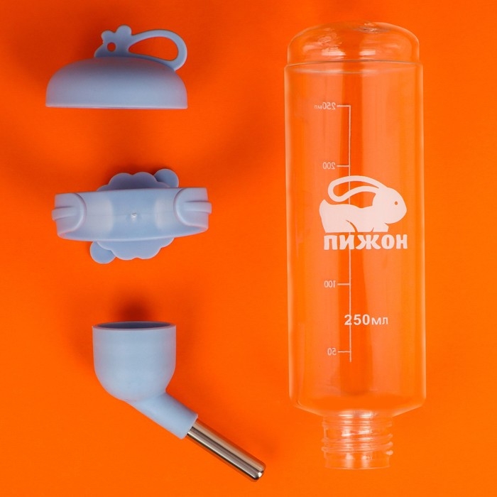 Поилка для грызунов Поилка для грызунов "Пижон", 250 мл, голубая