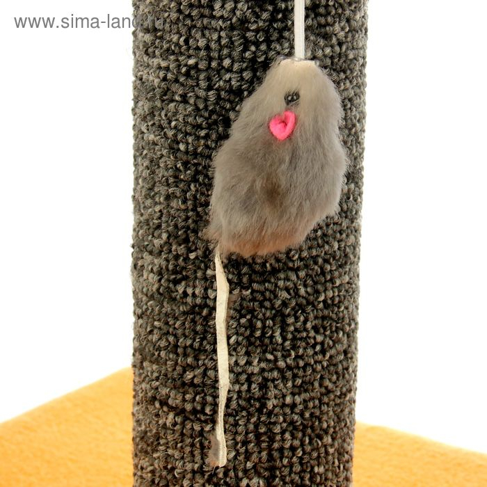 Когтеточка  Когтеточка "Столбик", куб с площадкой, 35 х 30 х 85 см, микс цветов