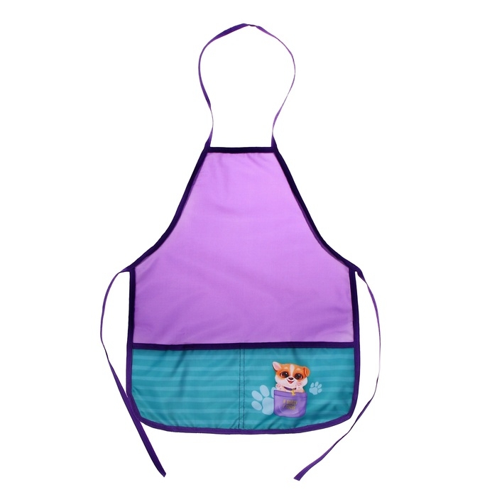 Фартук для труда + нарукавники, 485 х 395/250 х 160 мм, рост 116-146 см, Calligrata Фартук для труда + нарукавники, 485 х 395/250 х 160 мм, рост 116-146 см, Calligrata "Милый пёсик", сиреневый