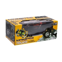 Джип MONSTER, радиоуправляемый, 1:18, световые и звуковые эффекты, работает от аккумулятора, цвет чёрный