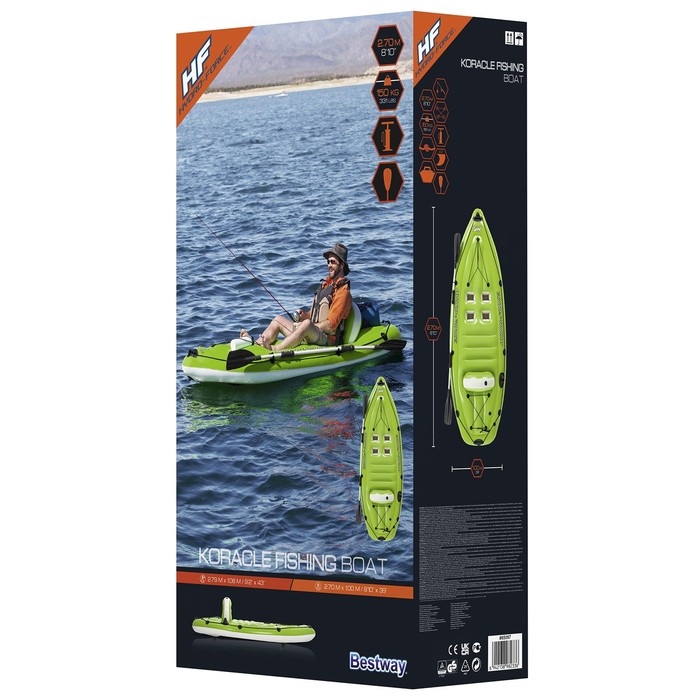 Лодка надувная Koracle, 270 х 100 см, весло, насос, 65097 Bestway Лодка надувная Koracle, 270 х 100 см, весло, насос, 65097 Bestway