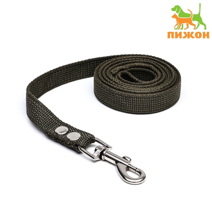 Поводок брезентовый 2 м х 2 см, тёмно-зелёный Поводок брезентовый 2 м х 2 см, тёмно-зелёный