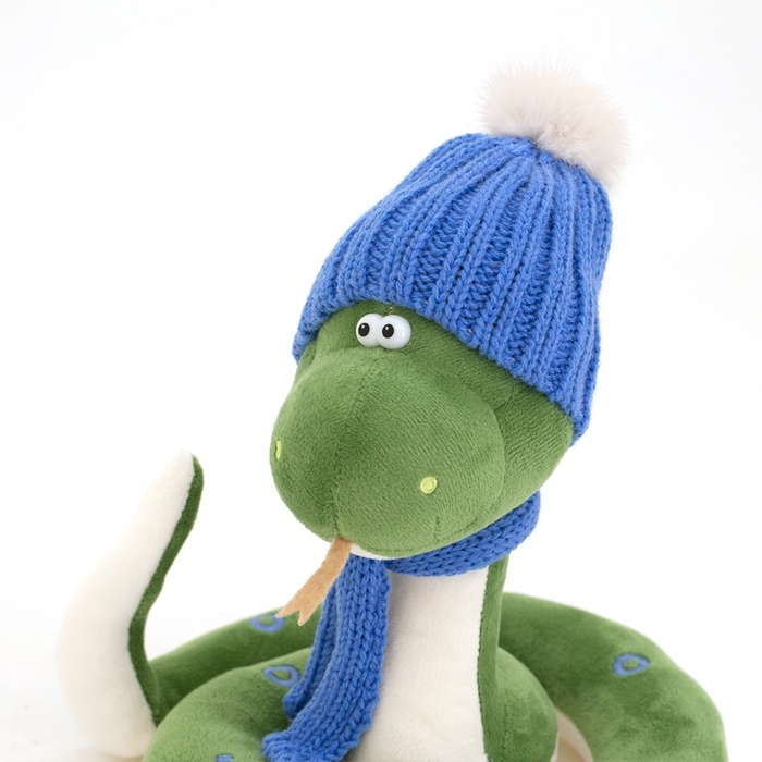 Новый год! Мягкая игрушка «Змей Сёма», в синей шапке, 20 см Новый год! Мягкая игрушка «Змей Сёма», в синей шапке, 20 см