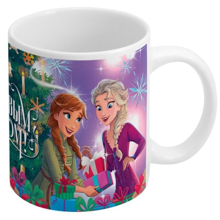 Новый год. Кружка керамическая сублимация, 320 мл, Холодное сердце Новый год. Кружка керамическая сублимация, 320 мл, Холодное сердце