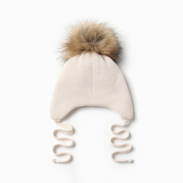 Шапка детская MINAKU с утеплителем, р-р 44-46, цвет молочный Шапка детская MINAKU с утеплителем, р-р 44-46, цвет молочный
