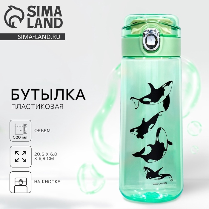 Бутылка для воды «Касатки», 520 мл Бутылка для воды «Касатки», 520 мл