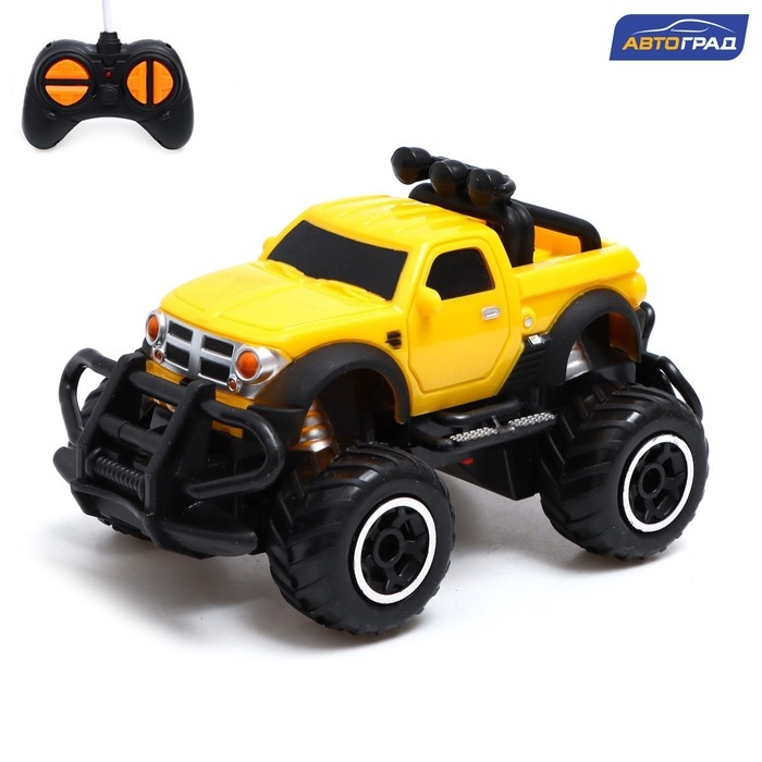 Джип радиоуправляемый «Пикап», работает от батареек, цвет жёлтый Джип радиоуправляемый «Пикап», работает от батареек, цвет жёлтый