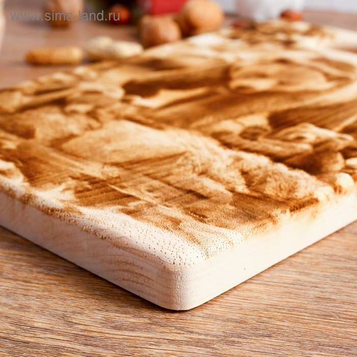 Доска из массива кедра «Медведь», большая, прямоугольная, 23 × 35 см Доска из массива кедра «Медведь», большая, прямоугольная, 23 × 35 см