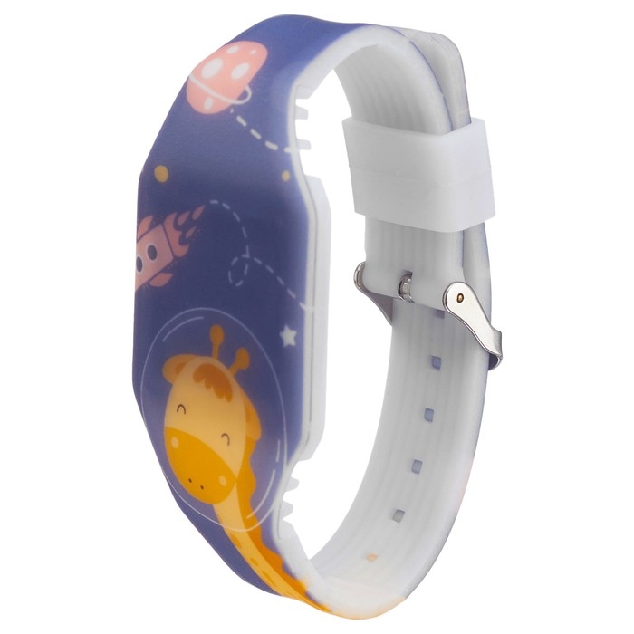 Часы наручные электронные, детские, "Жираф", ремешок l-22.5 см
