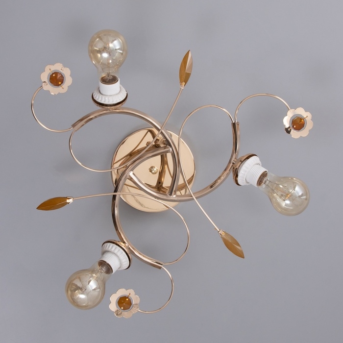 Люстра Люстра "Эбби" бп 3х40Вт Е27 Золото МОДЕЛЬ: 2612374