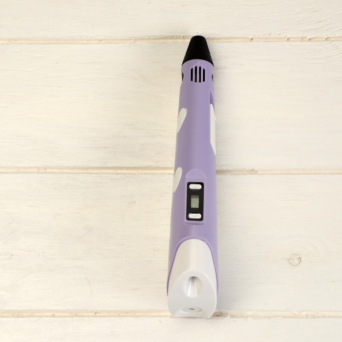 Комплект в тубусе 3Д ручка с дисплеем фиолетовая + пластик PLA 15 цветов по 10 метров Комплект в тубусе 3Д ручка с дисплеем фиолетовая + пластик PLA 15 цветов по 10 метров