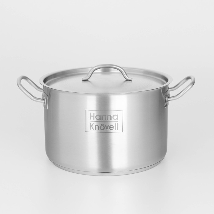Кастрюля из нержавеющей стали Hanna Knövell с крышкой, 7 л, d=24 см, h=15,5 см, толщина стенки 0,6 мм, индукция Кастрюля из нержавеющей стали Hanna Knövell с крышкой, 7 л, d=24 см, h=15,5 см, толщина стенки 0,6 мм, индукция