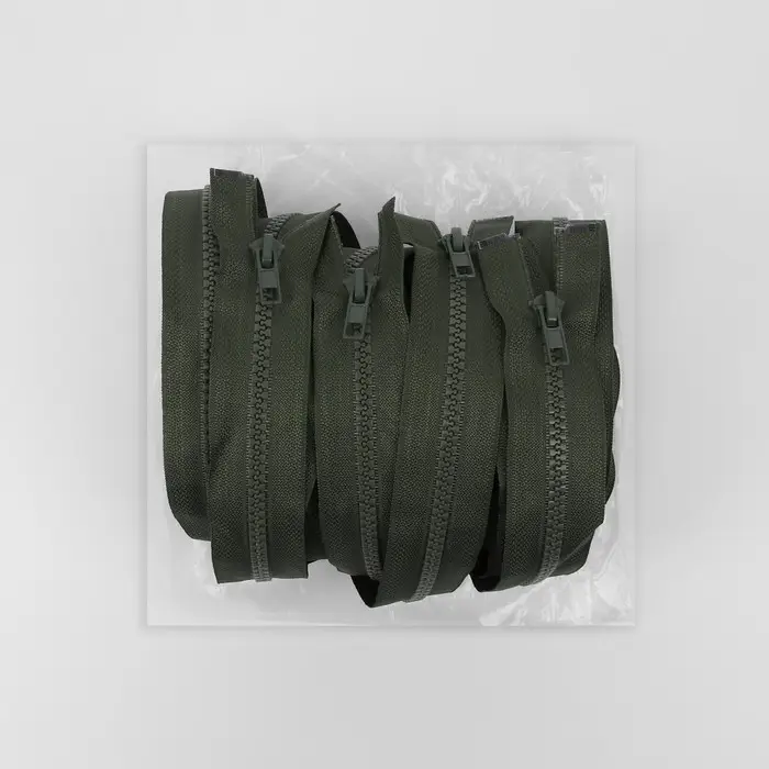 Молния «Трактор», №5, разъёмная, 2 замка, замки автомат, 120 см, цвет хаки, цена за 1 штуку