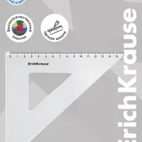 Треугольник 45*, 16 см, ErichKrause Clear
