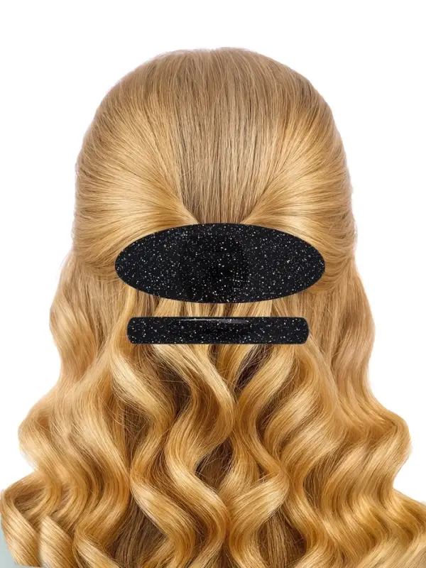 Заколка - автомат для волос &laquo;Звёздное небо&raquo;, набор 2 шт., 9 см и 7.5 см