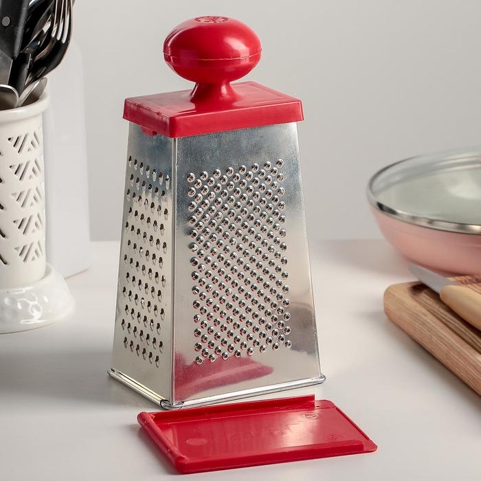 Тёрка «Комфорт», 4 грани,с крышкой-дозатором и круглой ручкой, 11×8,5×23 см, цвет МИКС Тёрка «Комфорт», 4 грани,с крышкой-дозатором и круглой ручкой, 11×8,5×23 см, цвет МИКС