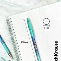 Набор гелевых ручек со стираемыми чернилами ErichKrause Aquamarine, 4 штуки, R=301, узел 0.5 мм, синяя