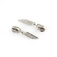 Бегунок для молнии &laquo;Спираль&raquo;, №7, &laquo;Стразы&raquo;, 10 шт., цвет никель