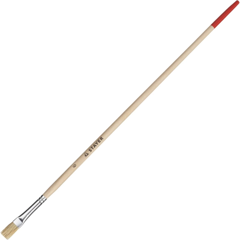 Кисть плоская тонкая STAYER UNIVERSAL-STANDARD светлая №6 x 8мм (0124-06)