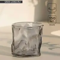 Стакан Magistro IceBar. Black, 150 мл, 7&times;7.5 см, стекло, серый