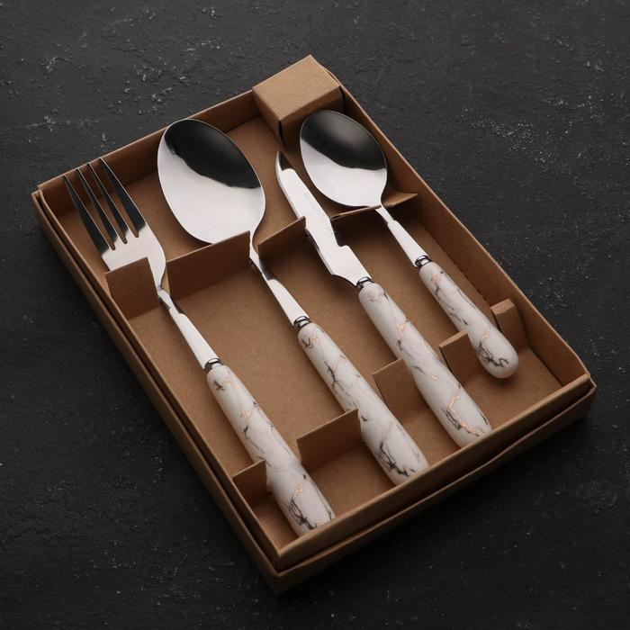 Столовые приборы из нержавеющей стали &laquo;Эстетика наслаждения&raquo;, 4 предмета