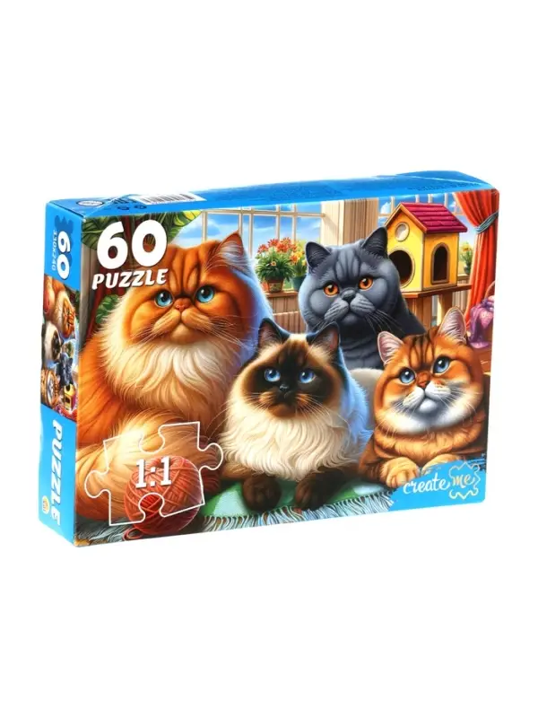 Пазл 60 эл. Пазл 60 эл. "Селфи красивых котов" УК60-0224