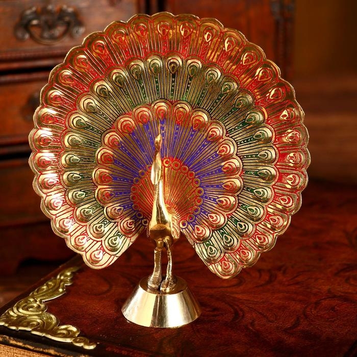 Сувенир Сувенир "Павлин" латунь 15.5х14х5 см