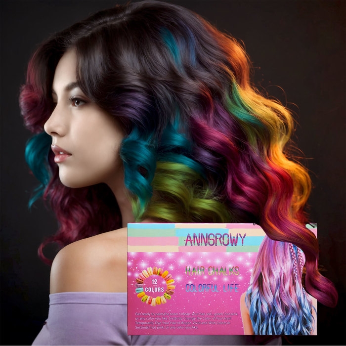 Набор мелков-карандашей для волос, 12 шт Набор мелков-карандашей для волос, 12 шт